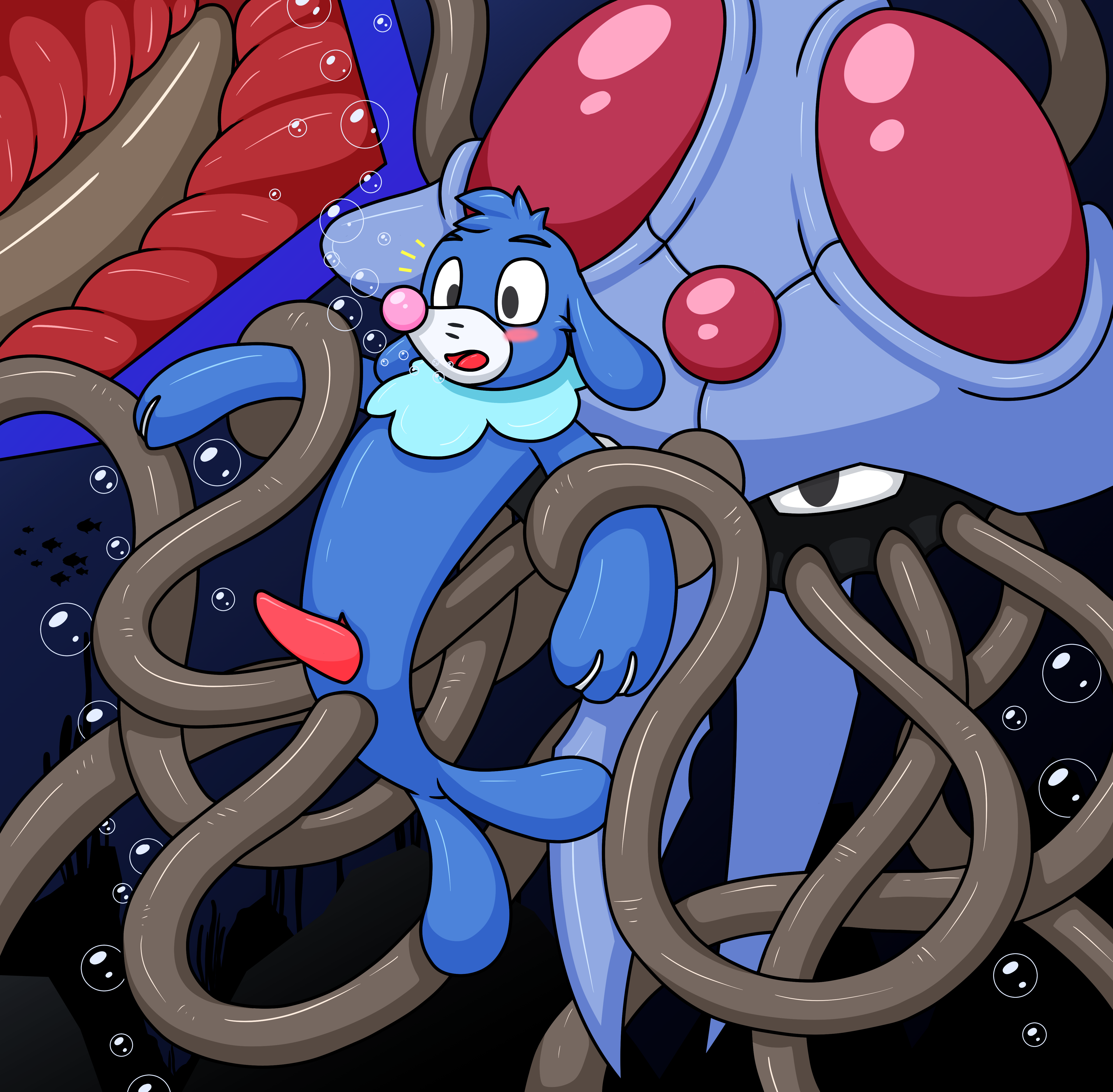 AGNPH - Gallery - 131946 - absurd_resolution ambiguous_gender anal gay male  popplio snootbooper tentacles tentacruel