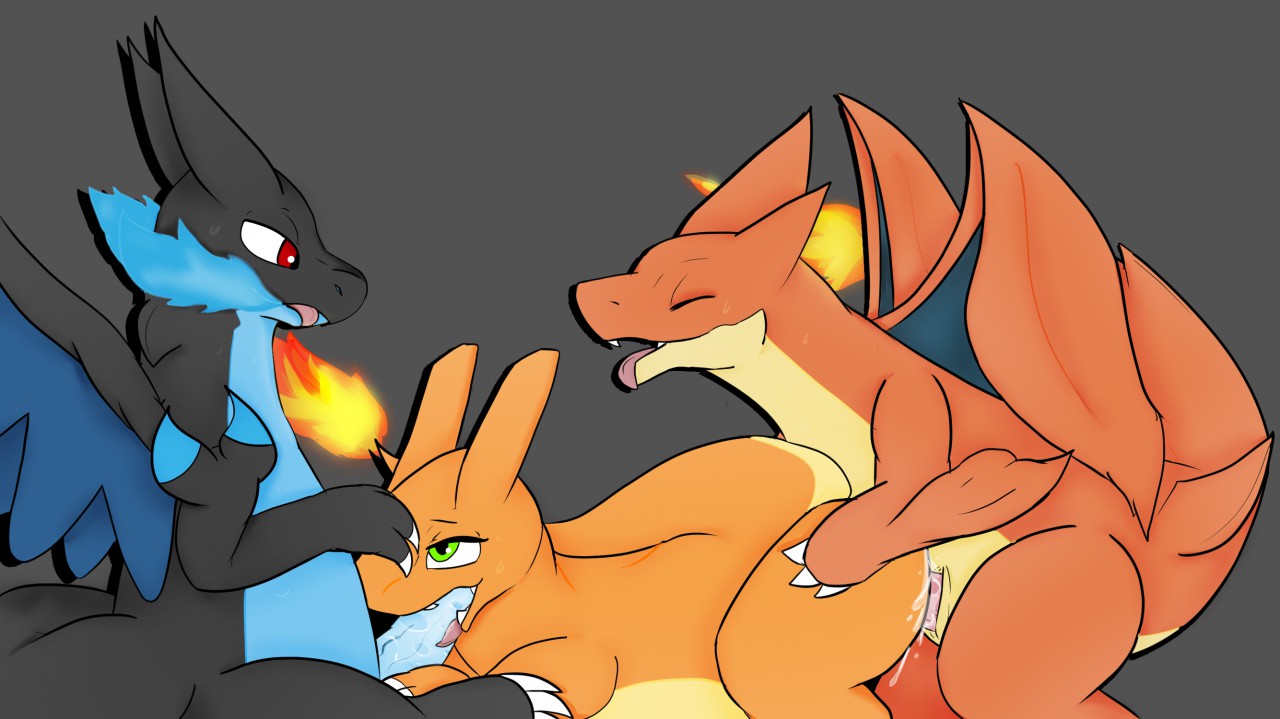 AGNPH - Gallery - 177479 - blackened_stew blowjob charizard doggystyle  eyes_closed female green_eyes koalcleaver male mega_charizard  mega_charizard_x mega_charizard_y mega_evolution oral penetration sex  spitroast_position threesome vaginal ...